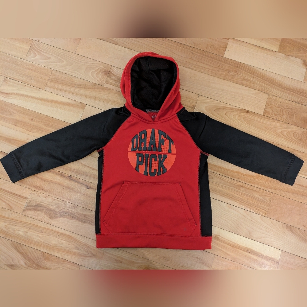 Kids red and black hoodie size 6